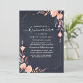 As Glam Ball Gown Spark Dark Navy Blueキンセアニェラ 招待状 (スタンド正面)