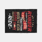 As I Lay Rubber Down The Street Drag Racing For Dr フリースブランケット (正面(横))