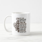 As I Lay Rubber Down The Street I Pray For Tractio コーヒーマグカップ (左)