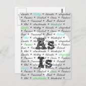 AS ISポストカード – Plantinski ポストカード (正面/裏面)