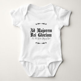As Majorem Dei Gloriam Baby One Piece Bodysuit ベビーボディスーツ