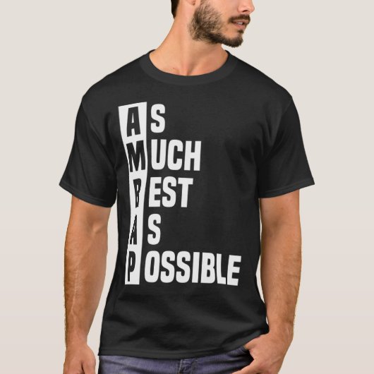 As Much Rest As Possible AMRAP Trendy 2 Tシャツ (正面)