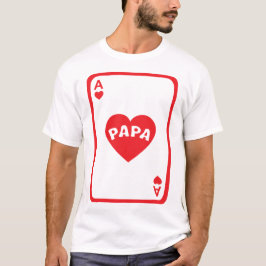 as papa carte coeur 1 tシャツ