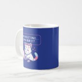 As Purr My Last Email - 猫のオフィスユーモアTシャツ コーヒーマグカップ (正面左)