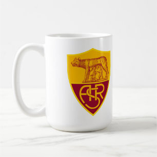 AS Roma シールド ビニールステッカー - マロン&ゴールド サッカー コーヒーマグカップ