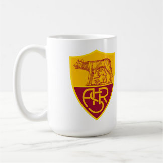AS Roma シールド ビニールステッカー - マロン&ゴールド サッカー コーヒーマグカップ