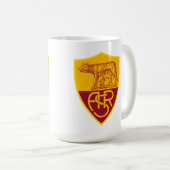 AS Roma Shield Vinyl Sticker – Maroon & Gold Footb コーヒーマグカップ (正面右)
