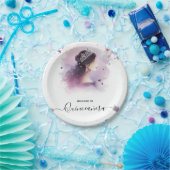 As Royal Gold Tiara Lilac Light Purple Quinceanera ペーパープレート (パーティー)