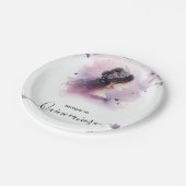 As Royal Gold Tiara Lilac Light Purple Quinceanera ペーパープレート (アングル)