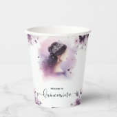 As Royal Gold Tiara Lilac Light Purple Quinceanera 紙コップ (正面)