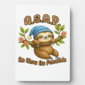 As Slow As Possible - Cute Sloth ASAP Classic T-Sh フォトプラーク (正面)