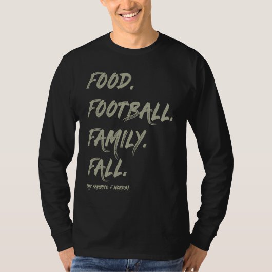 AS tees Food Family Football Fall Tシャツ (正面)