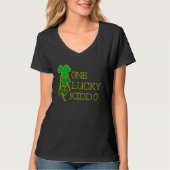 AS tees Fun One Lucky Kiddo Shamrock St Patty Patr Tシャツ (正面)
