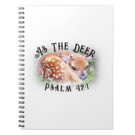 As The Deer Psalm 42:1かわいいベビーFawn Journal ノートブック