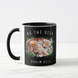 As The Deer Psalm 42:1ベビーFawn Bible Verse マグカップ