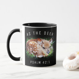 As The Deer Psalm 42:1ベビーFawn Bible Verse マグカップ