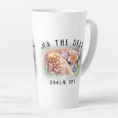 As The Deer Psalm 42:1甘いベビー洗礼者 カフェラテマグ (右アングル)
