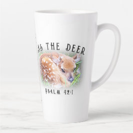 As The Deer Psalm 42:1甘いベビー洗礼者 カフェラテマグ