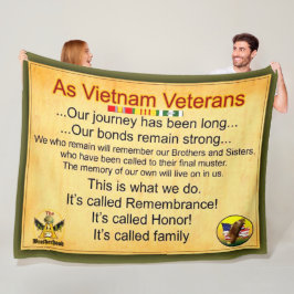 AS VIETNAM退役軍人 フリースブランケット