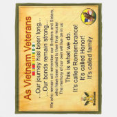 AS VIETNAM退役軍人 フリースブランケット (正面)