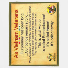 AS VIETNAM退役軍人 フリースブランケット