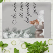 As winter weaves its snowy art, let gratitude warm キッチンタオル (折り畳み)