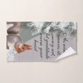 As winter weaves its snowy art, let gratitude warm バスタオルセット (ハンドタオル)