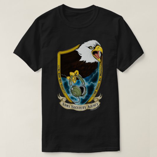ASA陸軍安全保障機関保険料 Tシャツ (デザイン正面)