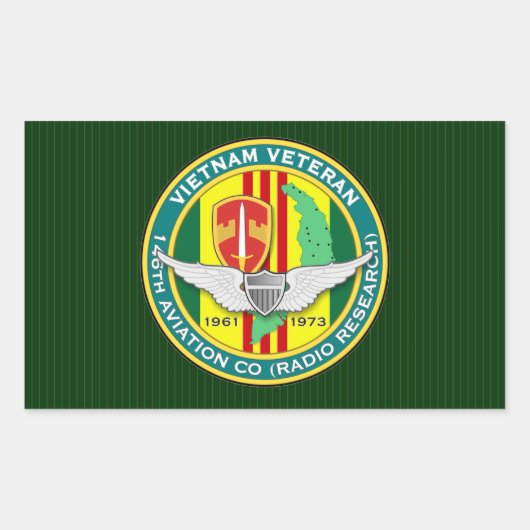 ASA 146th Avn (RR)パイロット 長方形シール (正面)