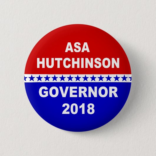 Asa Hutchinsonアーカンソーの知事2018年 缶バッジ (正面)