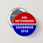Asa Hutchinsonアーカンソーの知事2018年 缶バッジ (正面&裏面)
