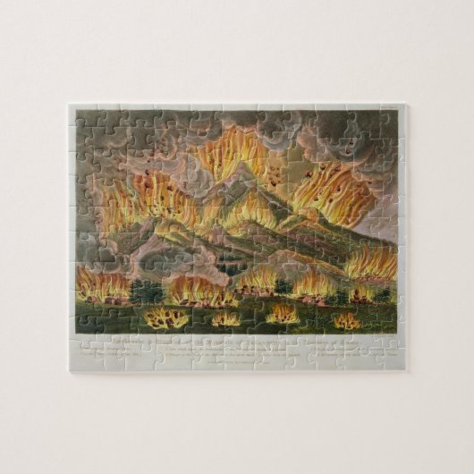 Asama-yの山の地震そして噴火 ジグソーパズル (横)