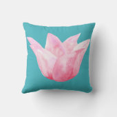 Asanaの芸術- 7つの花のチャクラ及びチューリップのクッション クッション (裏面)