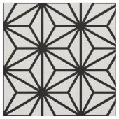 Asanohaの伝統的なスタイル-白の黒 ファブリック (クローズアップ)