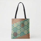Asanoha and Kikkou Pattern トートバッグ (正面)