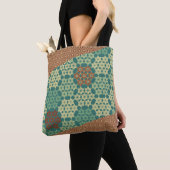 Asanoha and Kikkou Pattern トートバッグ (クローズアップ)