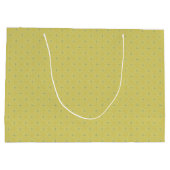 Asanoha Floral Pattern | Sage & Earth Tone ラージペーパーバッグ (裏面)