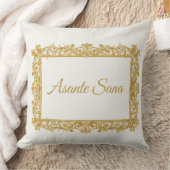 Asante Sana Butter Cream & Crimson Reversible Than クッション (ブランケット)