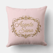 Asante Sana Charcoal & Pink – Gilded Zen Reversibl クッション (裏面)