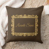 Asante Sana Espresso & Tan Reversible – Gilded Fr クッション (ブランケット)