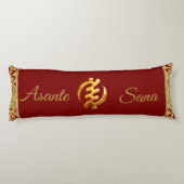 Asante Sana "Gye Nyame" Deep Crimson Adinkra Glide ボディピロー (裏面)