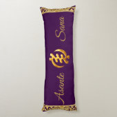 Asante Sana "Gye Nyame" Deep Purple Adinkra Achemp ボディピロー (裏面 (縦))
