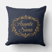 Asante Sana Midnight Navy & Ivory  –  Noir Anchor  クッション (正面)