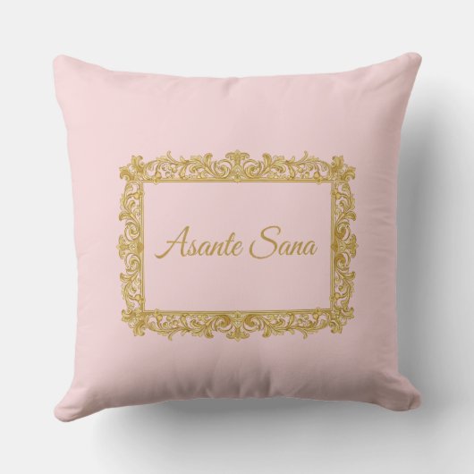 Asante Sana Sunset Pink & Dark Gold – Celestial Ov クッション (裏面)