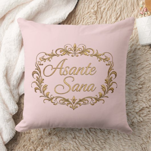 Asante Sana Sunset Pink & Dark Gold – Celestial Ov クッション (ブランケット)