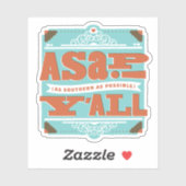 ASAP |できるだけ南 シール (シート)