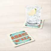 ASAP |できるだけ南 スクエアペーパーコースター (インサイチュ)