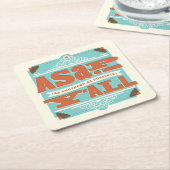 ASAP |できるだけ南 スクエアペーパーコースター (アングル)