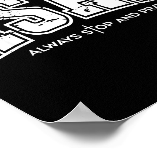 Asap Always Stop And Pray Christian Faith Easter  ポスター (角)