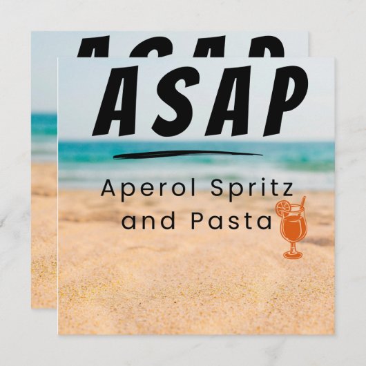 ASAP - Aperol Spritzとパスタビベス シーズンカード (正面/裏面)